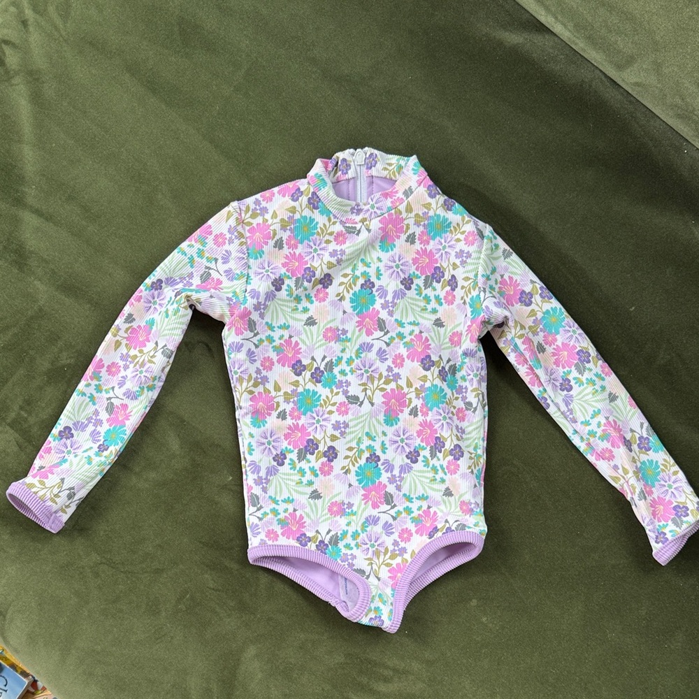 LainSnow Baby/Toddler Floral Rashguard - Wisteria